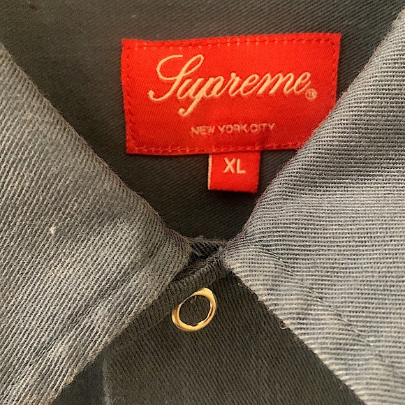 Supreme Navy Blue Workshirt - Picture 3 of 4
